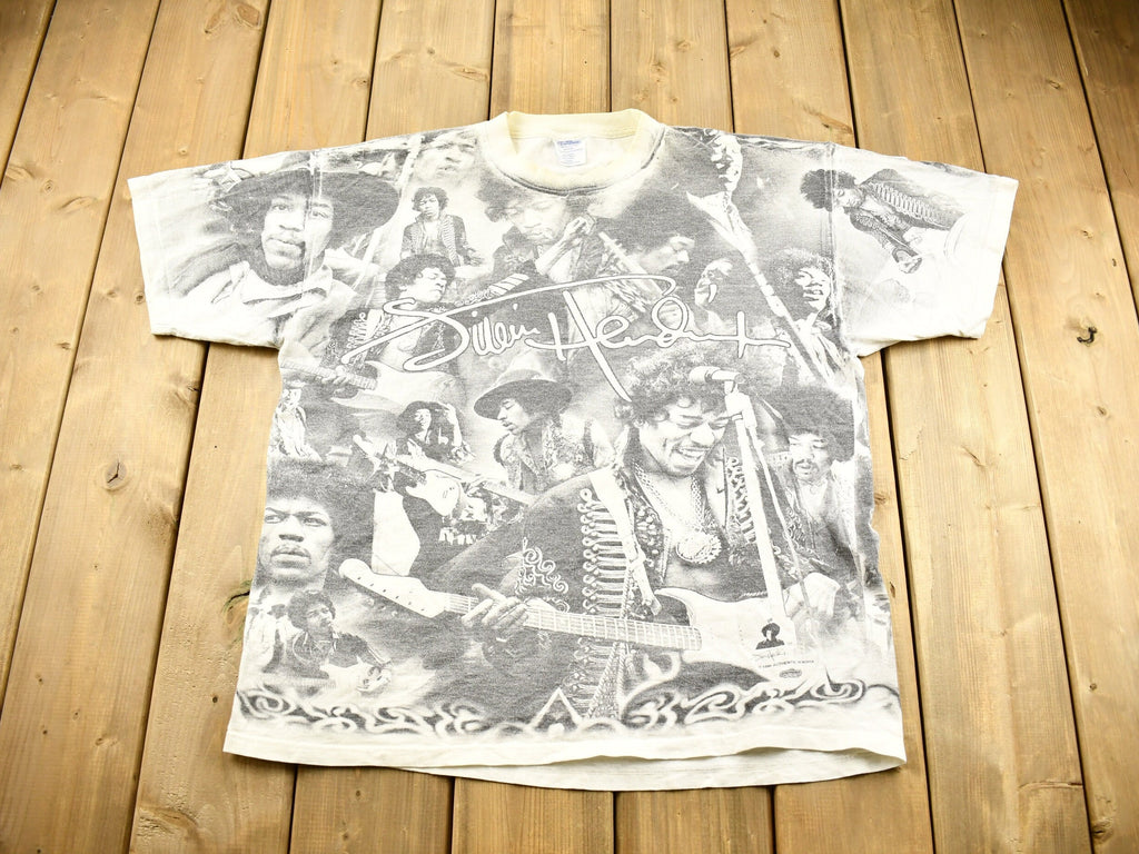 Vintage 1996 Jimi Hendrix All Over Print Band T-shirt