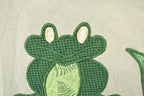 Vintage 1990s Cute Frog Embroidered Double Collar Crew Neck Sweatshirt Men's L