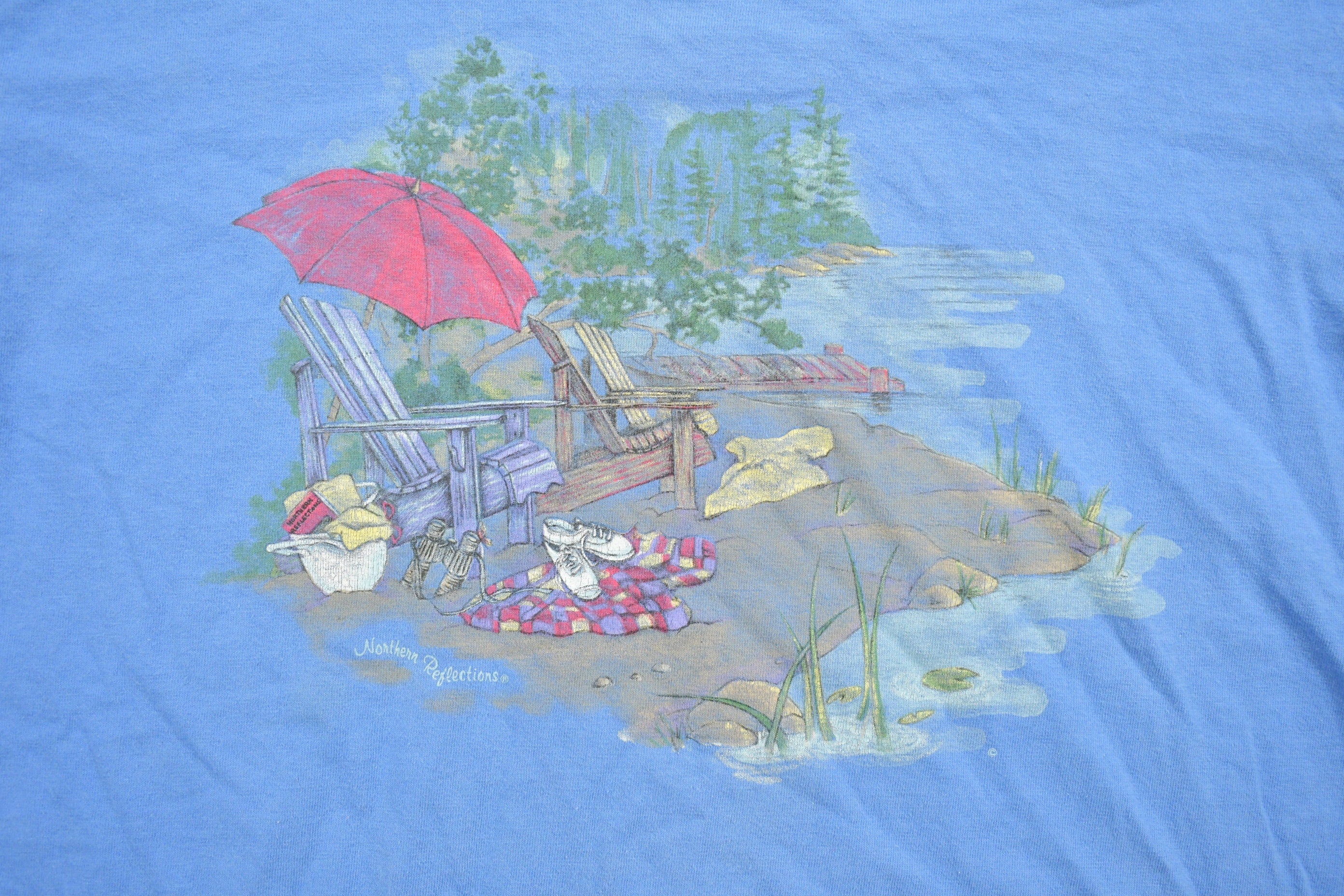 Vintage 1990s Northern Reflections Beach Themed T-Shirt