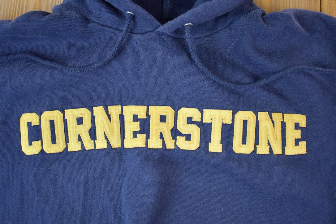 Vintage 1990s Cornerstone University Collegiate Oarsman Hoodie