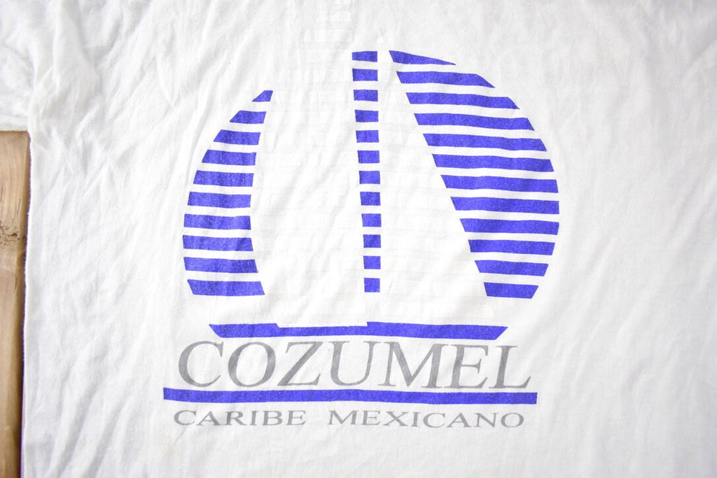 Vintage 1990s Cozumel Caribe Souvenir Travel T Shirt Made In USA Size L