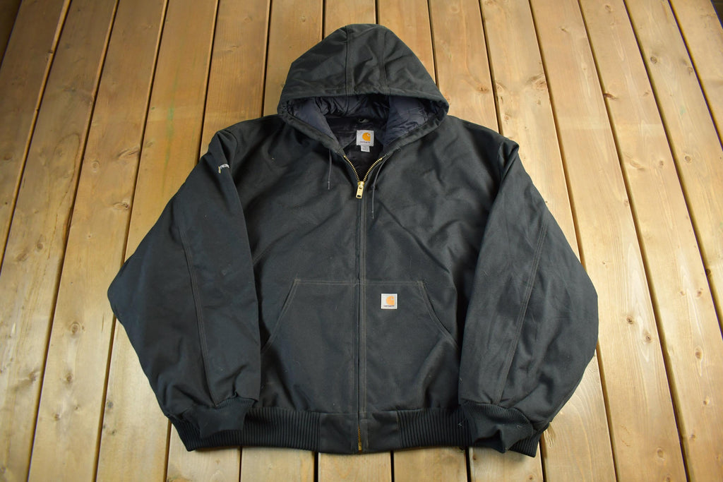 Vintage 1990s Carhartt Canvas Nylon Hooded Jacket Men's 5XL