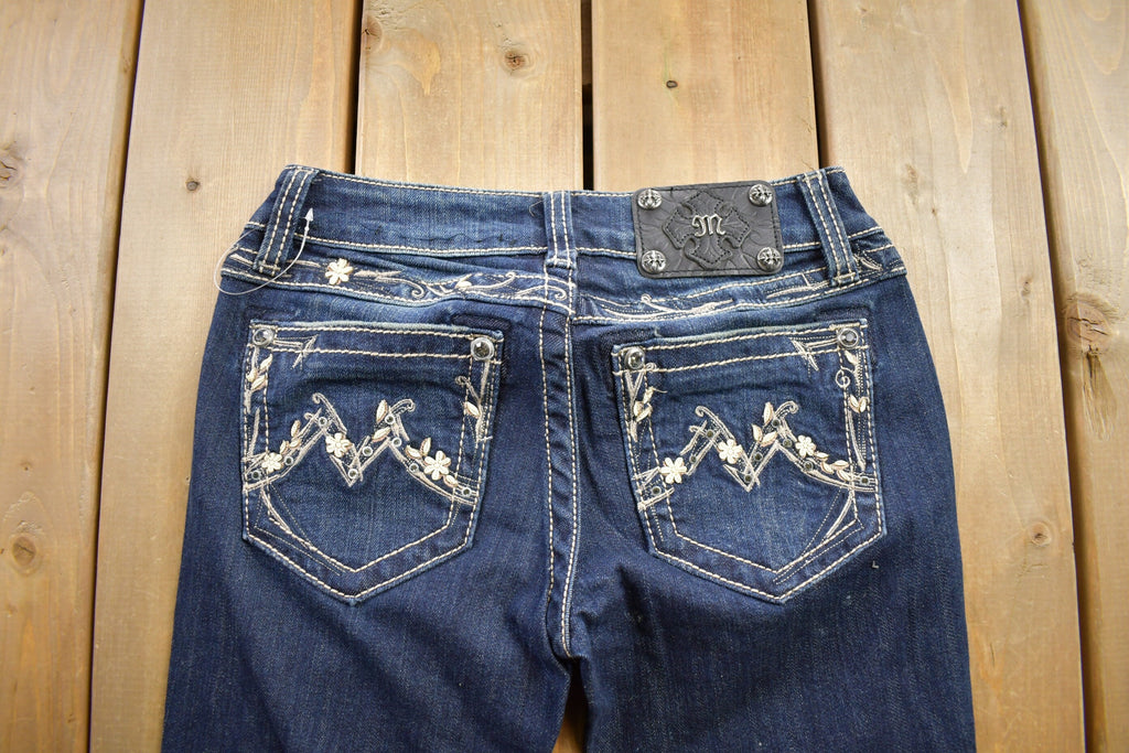Vintage Y2K Miss Me Bedazzled Low Rise Jeans Size 26x33