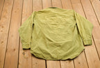 Vintage 1990s R & R Casuals Blank Green Button Up Shirt
