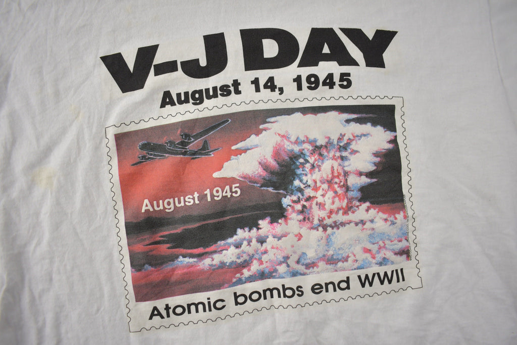 Vintage 1990s WWII Pacific Victory Tour Memorial Graphic T Shirt Made In USA