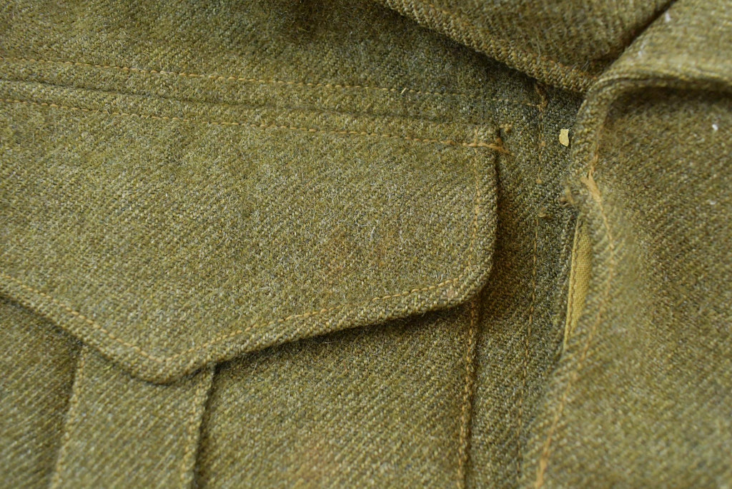 Vintage 1947 Military Battle Dress Button Up Wool Jacket Mens M
