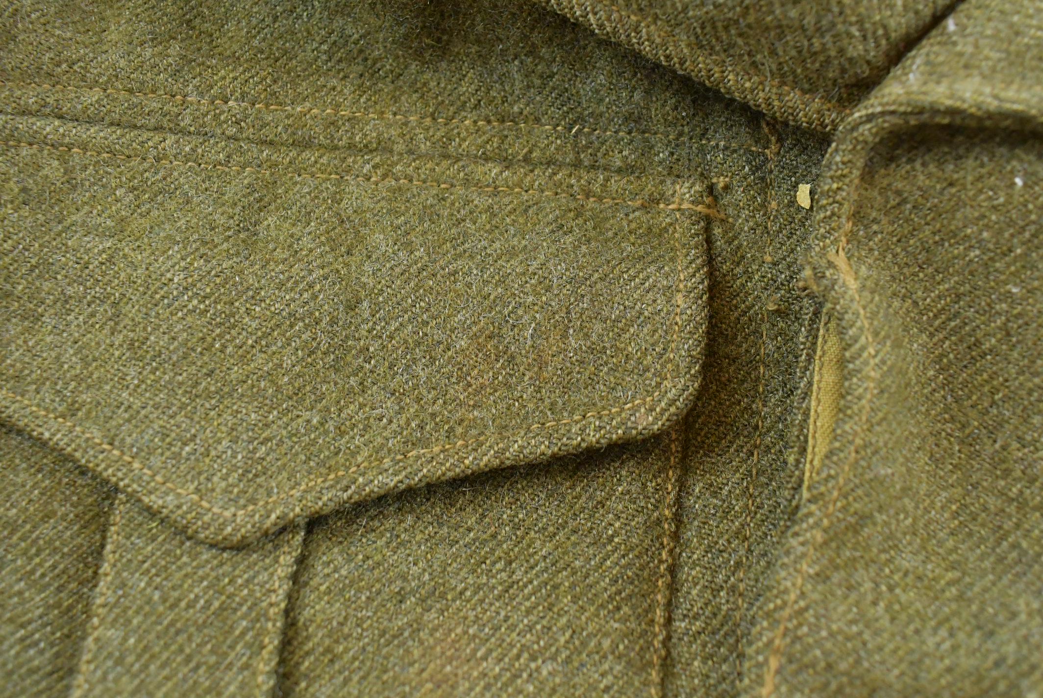 Vintage 1947 Military Battle Dress Button Up Wool Jacket Mens M