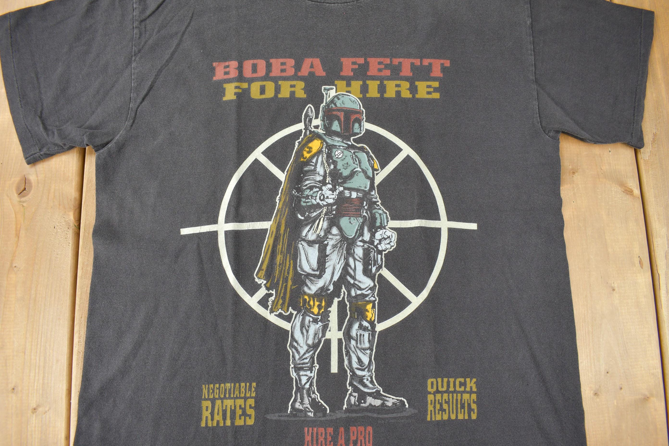 Vintage 1995 Star Wars Boba Fett For Hire Graphic T-Shirt Size XL Made In USA Single Stitch