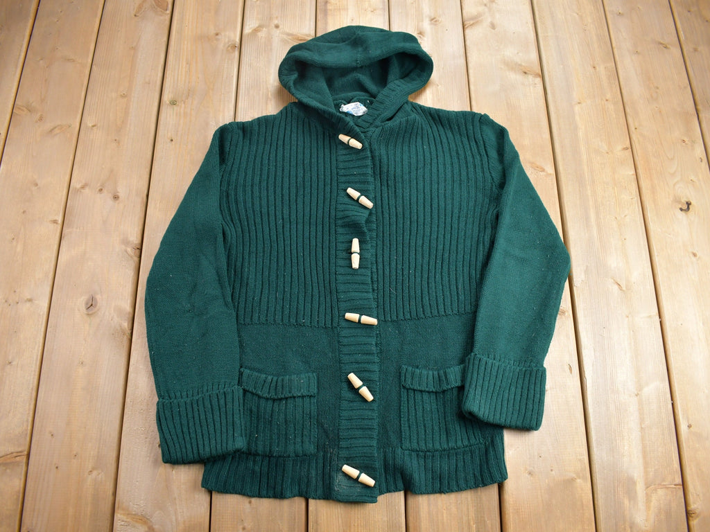 Vintage 1980s Acrylic Knit Button Up Sweater