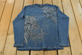 Vintage Y2K No Boundaries Goth SKull Thermal Knit Long Sleeve Shirt Men's Large / 2000s Hip Hop Fashion / Y2K Streetwear / Long Sleeve Shirt