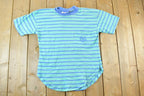 Vintage 1990s Waves Striped Single Stitch T-Shirt