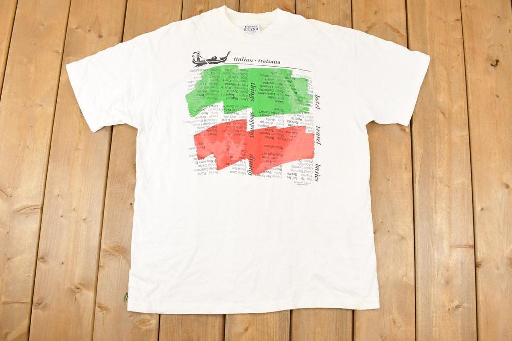 Vintage 1990s Italiano Souvenir Travel T-Shirt Men's M