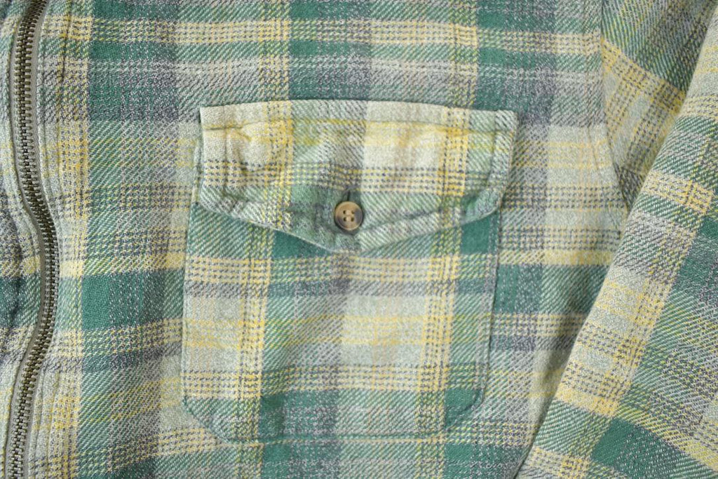 Vintage 1990s Basic Editions Plaid Flannel Button Up Shirt / 1990s Button Up / Vintage Flannel / Plaid Shirt / Button Down
