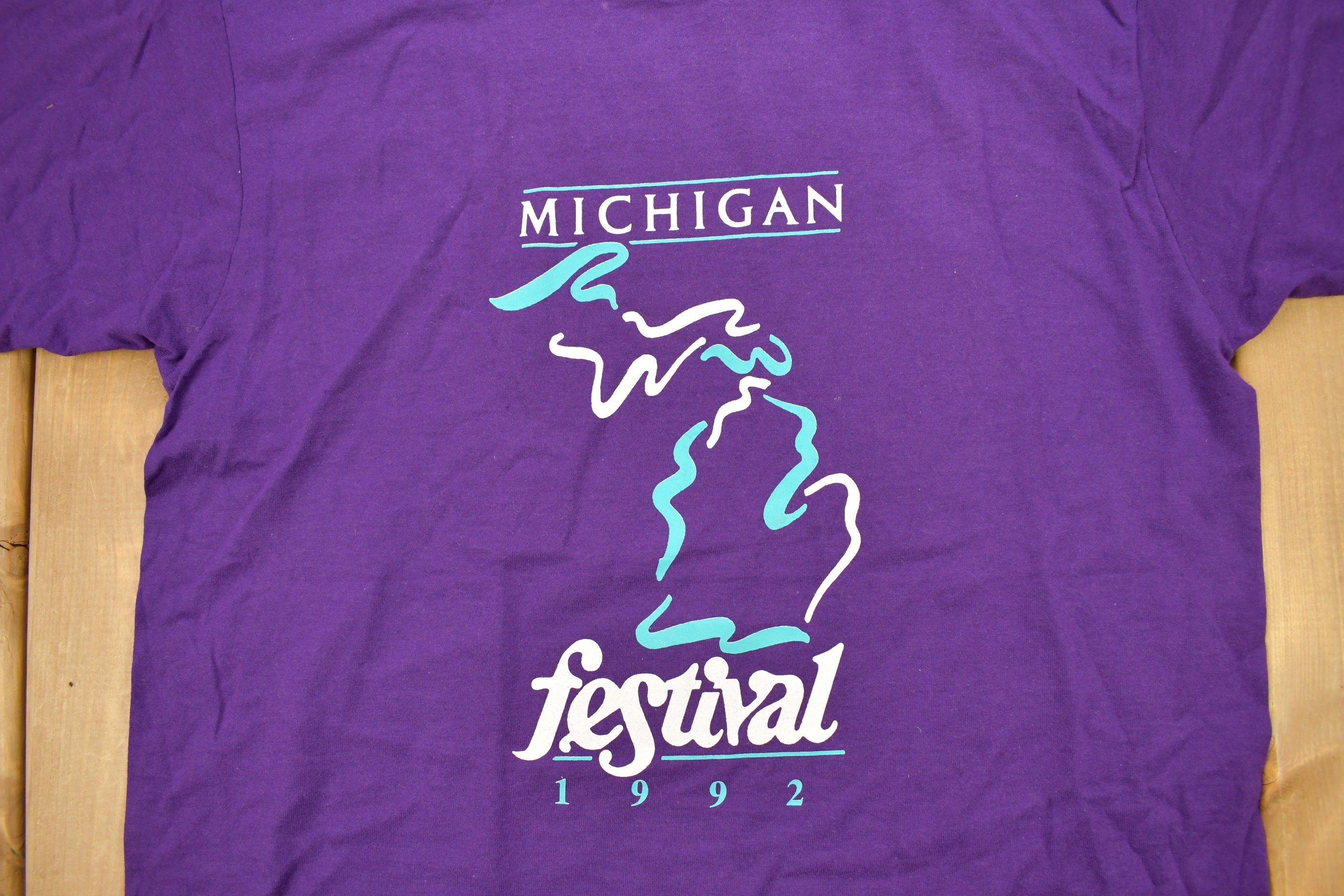 Vintage 1992 Michigan Festival Graphic T Shirt