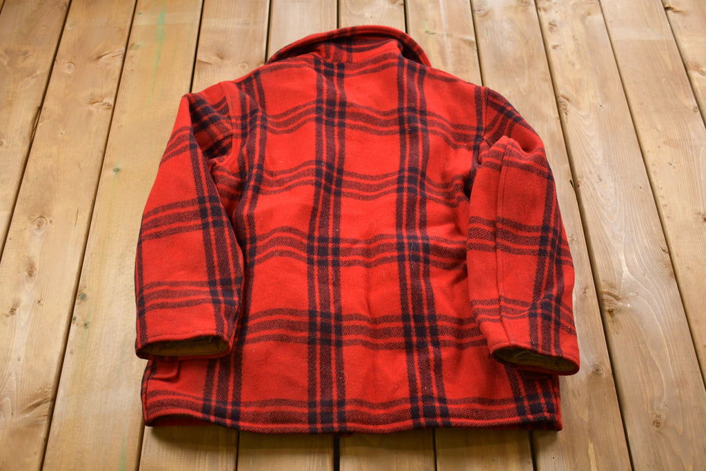 Vintage 1960s Sears 100% Wool Jacket  Wool Jacket  Vintage 90s Jacket  Outdoor  Winter  Buffalo Plaid Chore Coat