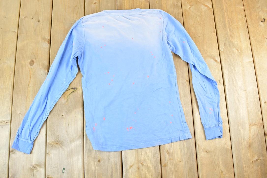 Women Vintage Vigoss Y2K Blank Blue T-Shirt