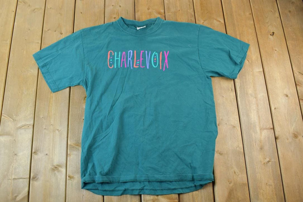 Vintage 1990s Charlevoix Souvenir Gear For Sports T-Shirt