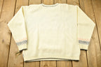 Vintage 1990s Diana Scott Fall Collection Crewneck Knitted Sweater  Vintage 90s Crewneck  All Over Pattern  Abstract Graphic