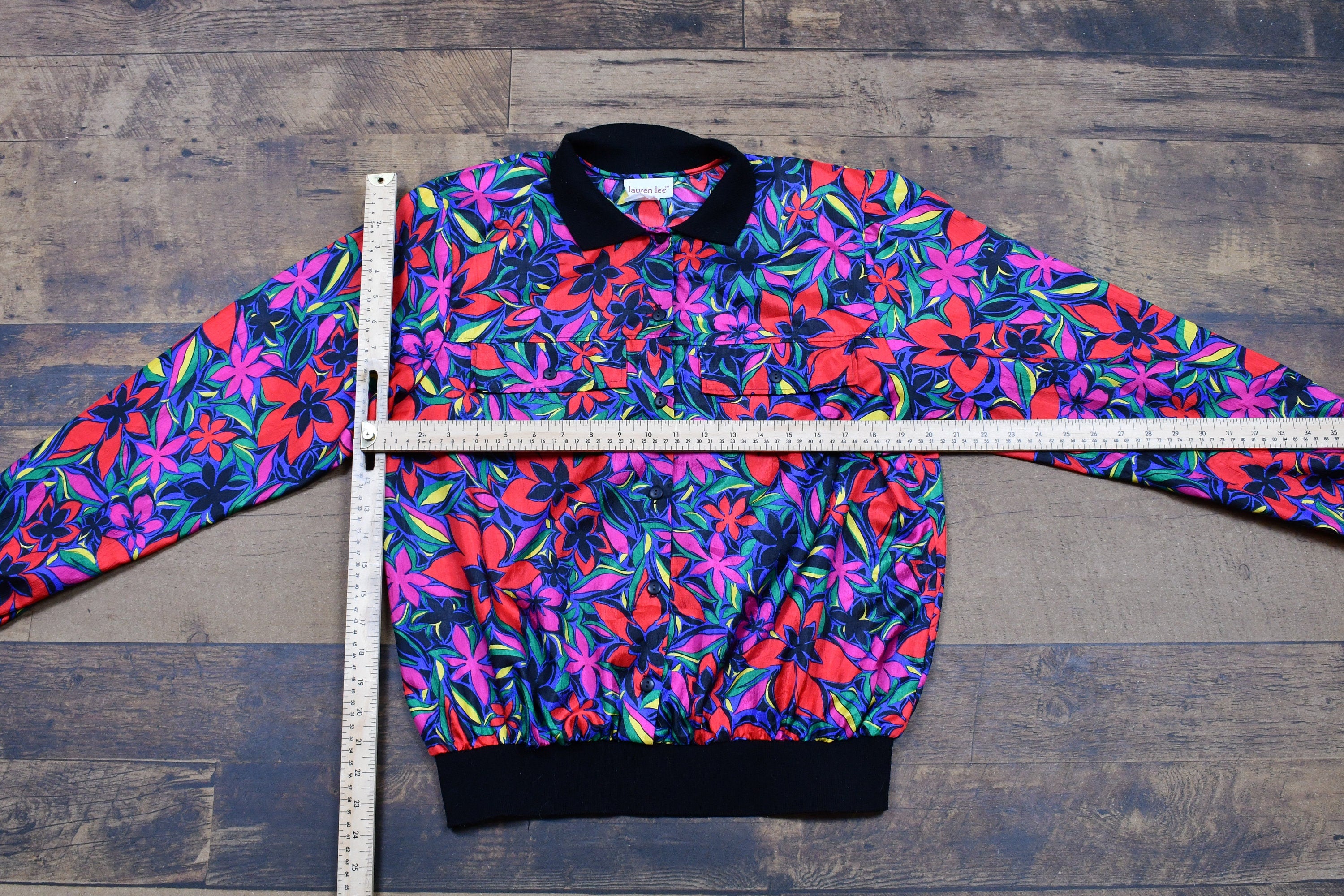 Vintage 1990s Lauren Lee All Over Print Button Up Windbreaker