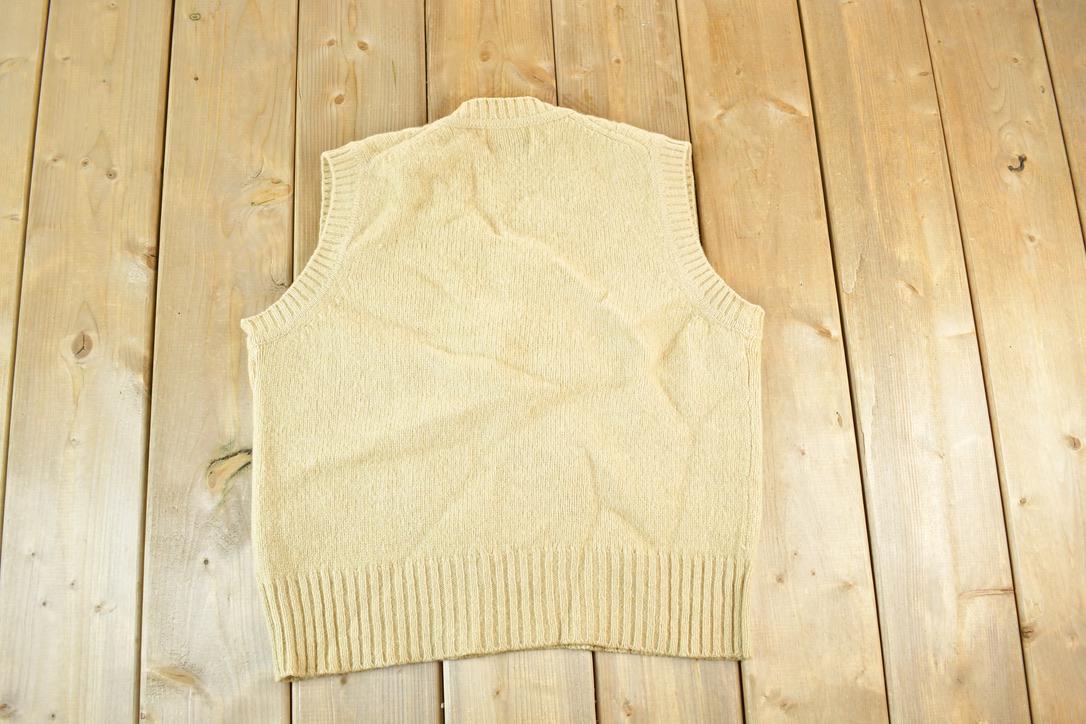 Vintage 1950s Jack Fraser Wool Cable Knit Sweater Vest Mens S