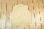 Vintage 1950s Jack Fraser Wool Cable Knit Sweater Vest Mens S