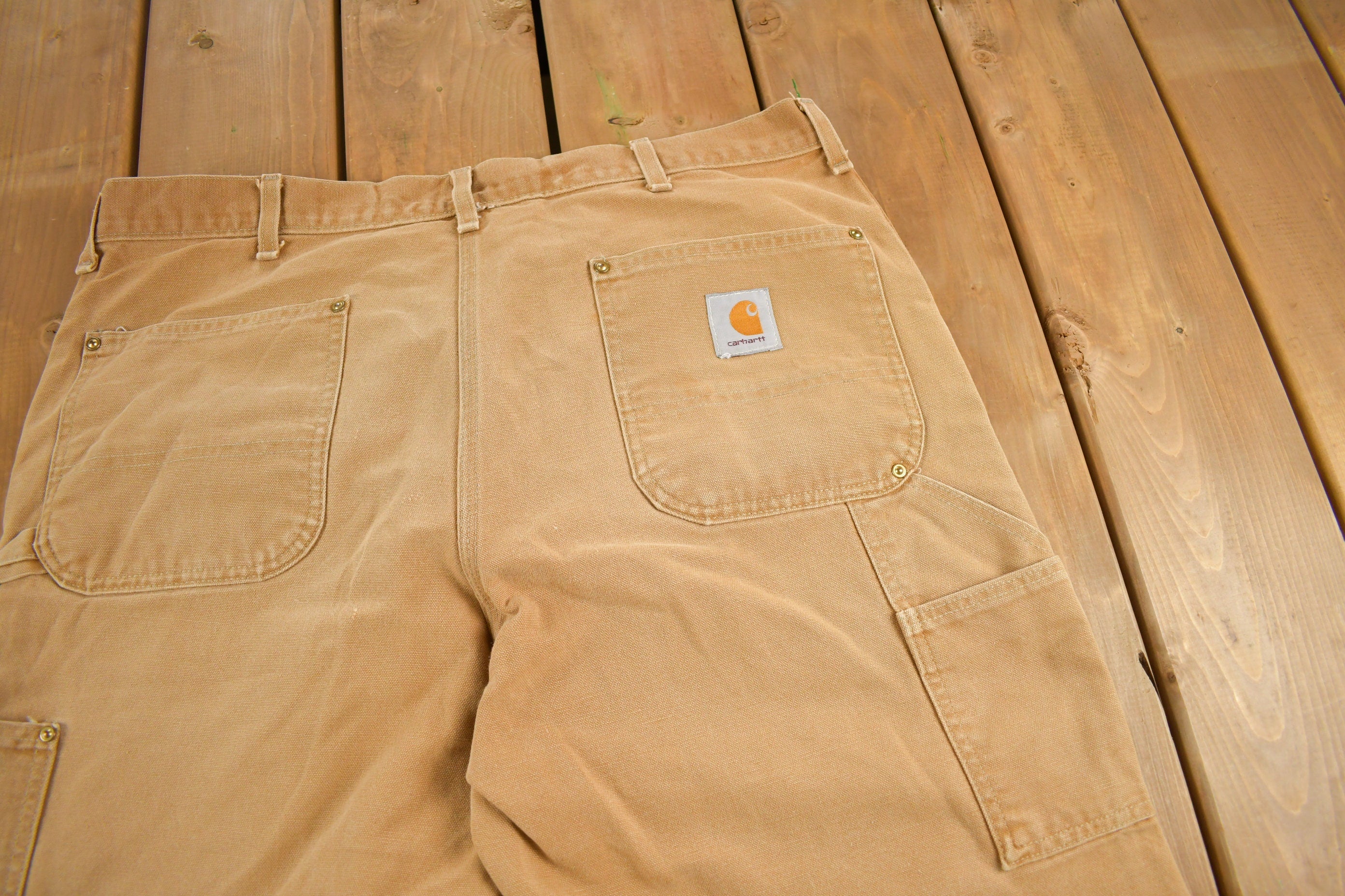 Vintage 1990s Carhartt Double Knee Work Pants Size 38 x 30