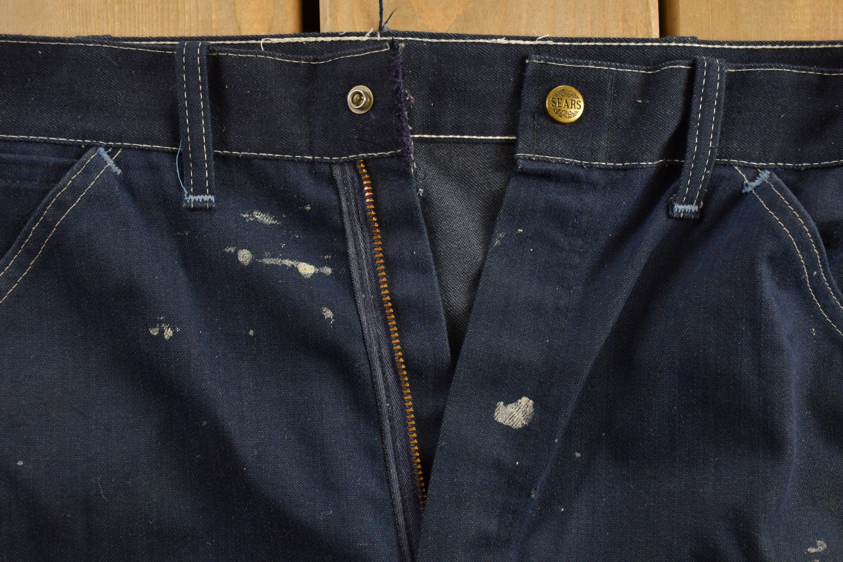 Vintage 1980s Sears Union Made Denim Jeans Size 33 x 28.5