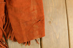 Vintage 1940s Genuine Leather Western Fringe Jacket Women's Medium /
