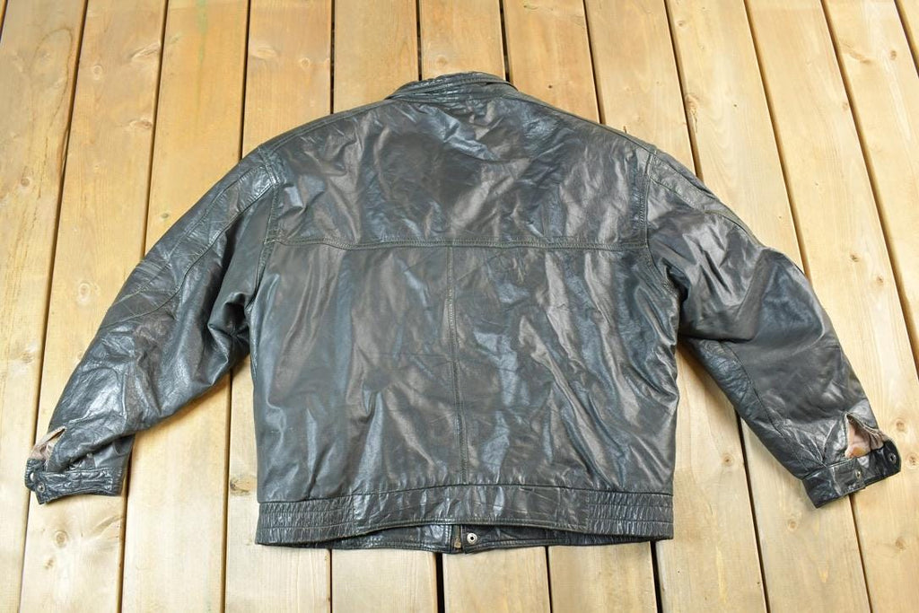 Vintage 1990s Boulevard Club Leather Jacket Made In USA