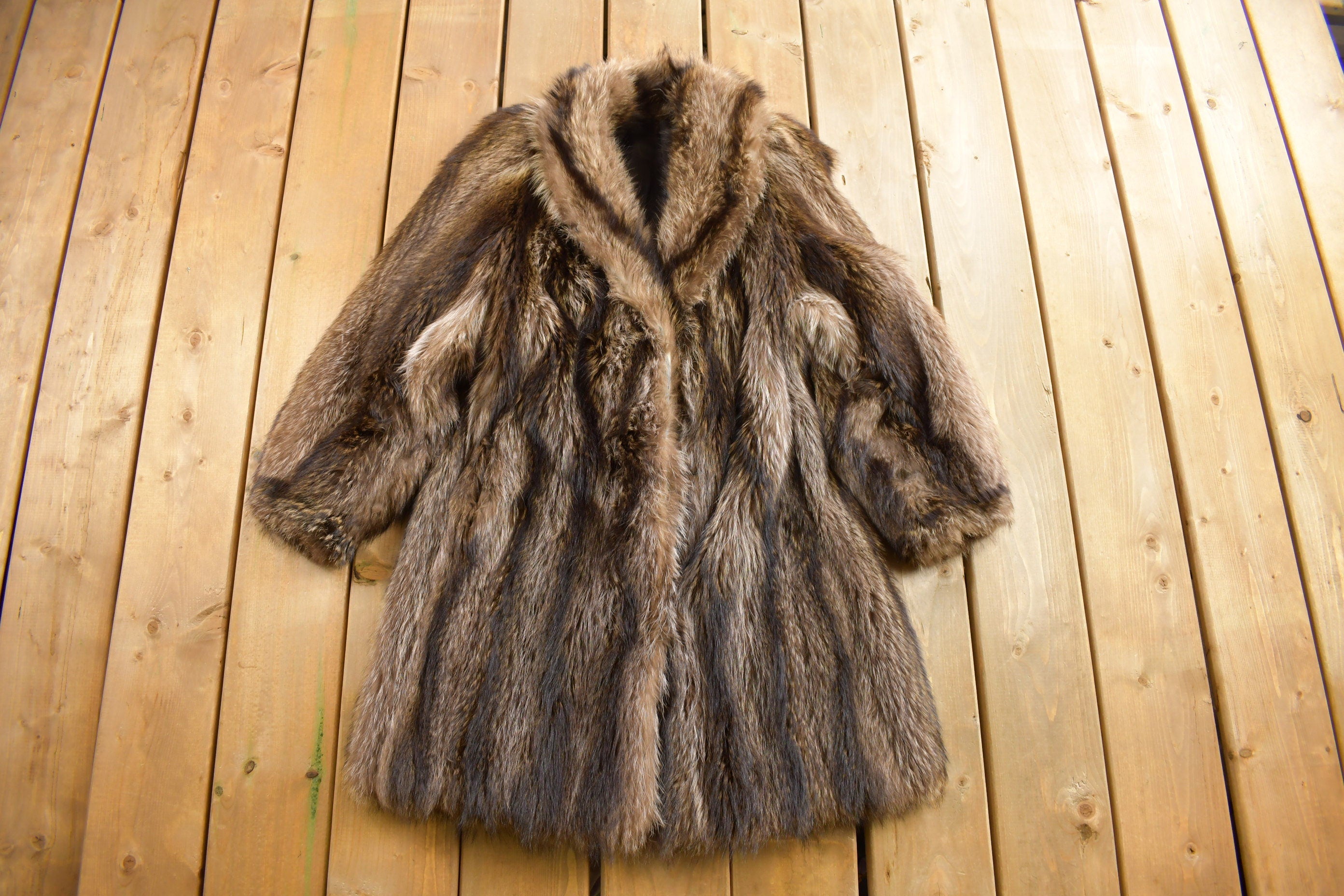 Vintage 1970s Full Length Raccoon Fur Coat