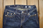 Vintage Y2K Miss Me Bedazzled Low Rise Jeans Size 26x31
