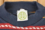 Vintage 1990s R&R Striped Knit Crewneck Sweater Mens L