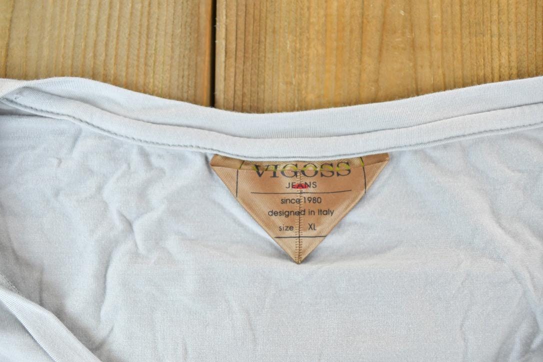 Women Vintage Vigoss Y2K T-Shirt / Vigoss Grunge Skull Print / Contrast Stitch / Internet Famous Clothing / Over Dyed / Y2K Bedazzled