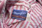 Vintage 1980s Wrangler Striped Abstract Pattern Pearl Button Up Shirt Made In USA