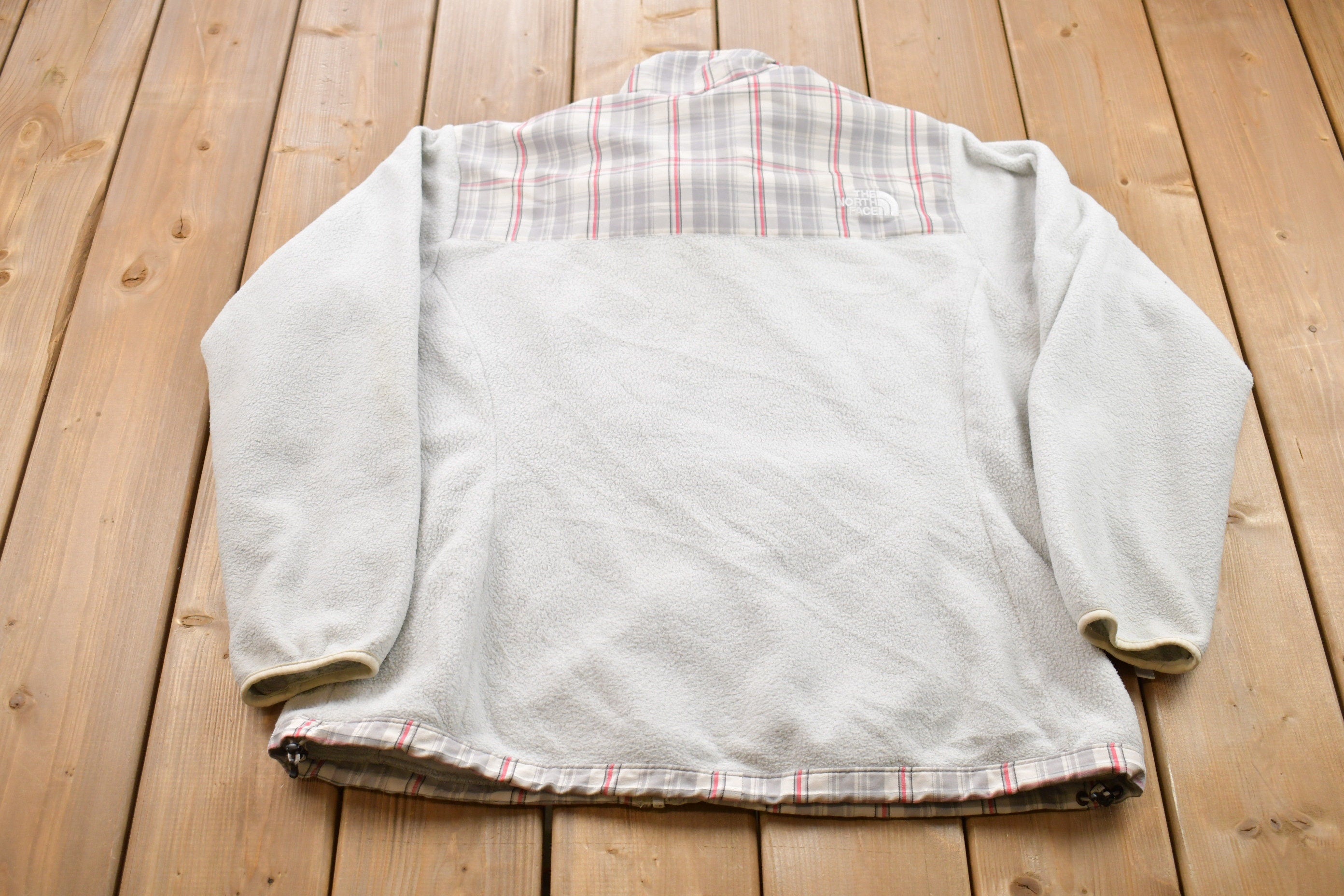 Vintage 1990s The North Face Denali Plaid Fleece Sweater