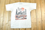 Vintage 1980s Chicago Windy City Skyline Souvenir T-Shirt Mens Small Medium
