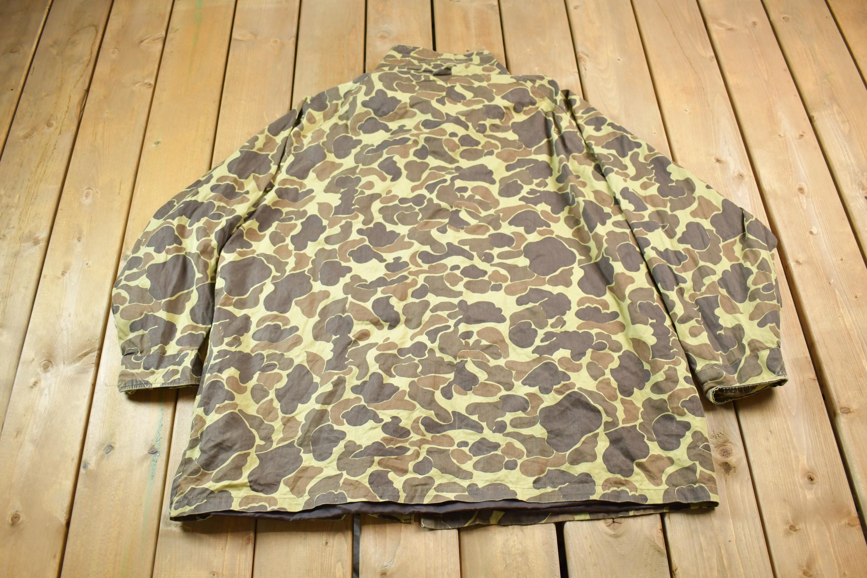 Vintage 1980s Avid Duck Camo Hunting Jacket