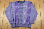 Vintage 1990s Tosani Canada Knit Crewneck Sweater  90s Crewneck  Made In Canada  Preppy