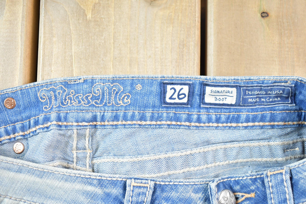 Vintage Y2K Miss Me Bedazzled Low Rise Jeans Size 26x32