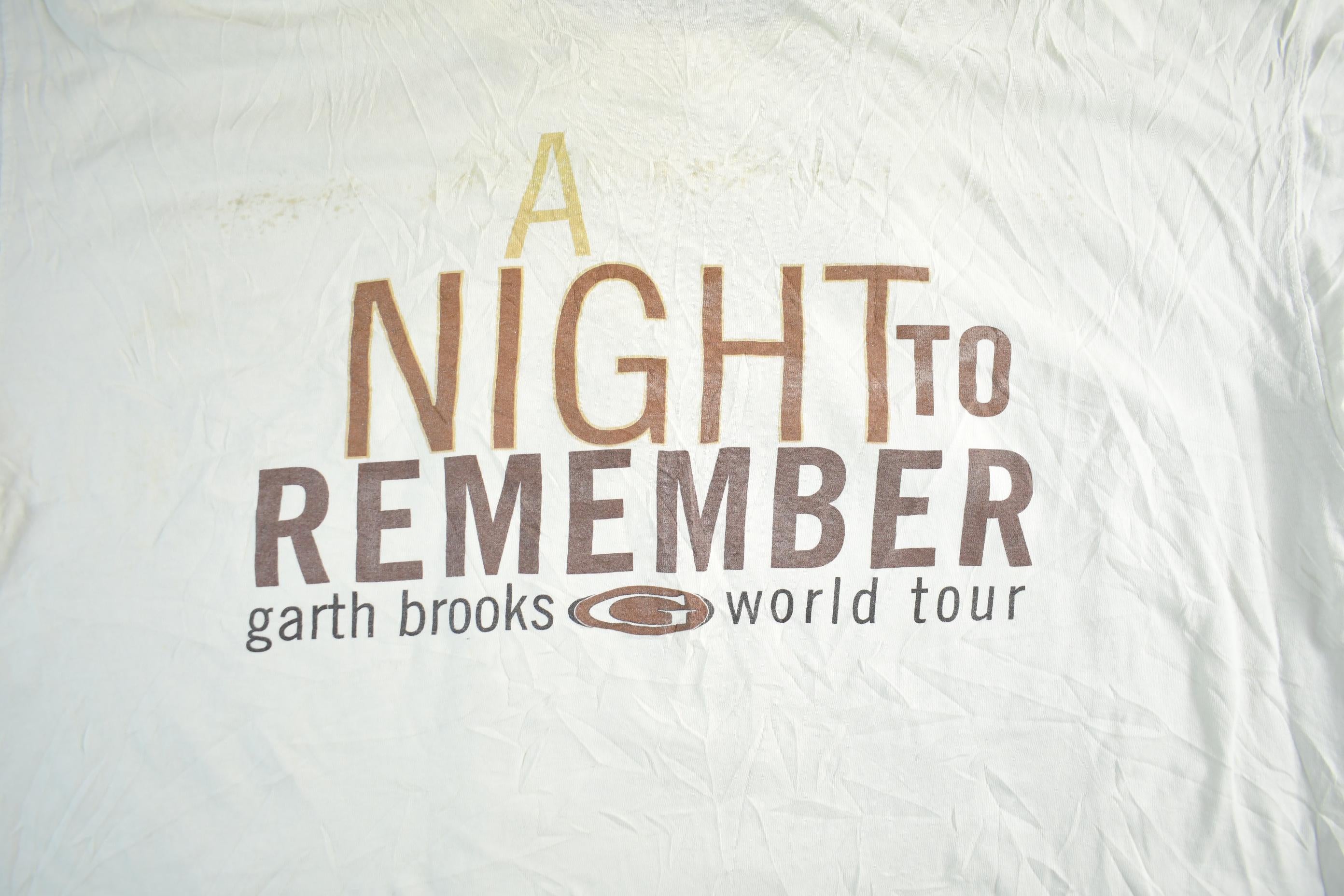 Vintage 1998 Garth Brooks A Night To Remember Sleeping T-Shirt Adult 3XL
