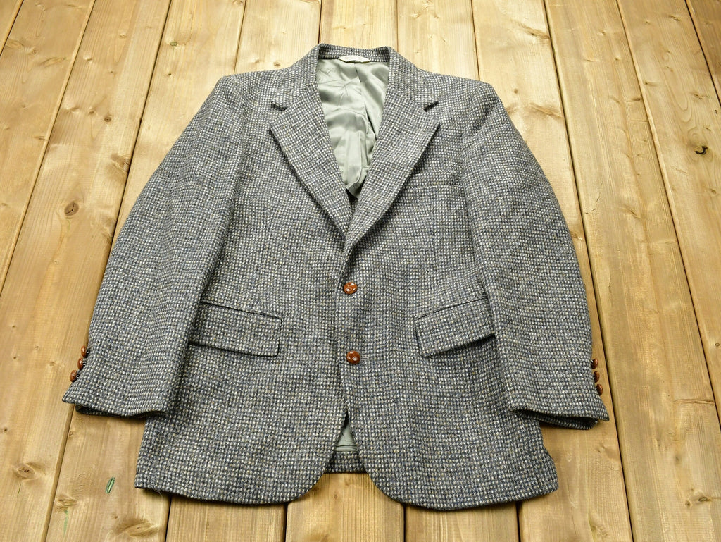 Vintage 1980s 100% Pure Scottish Wool Two Button Blazer Jacket