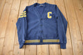 Vintage 1990s Collegiate Style Barbarian Rugby Wear Cardigan Sweatshirt Made In Canada