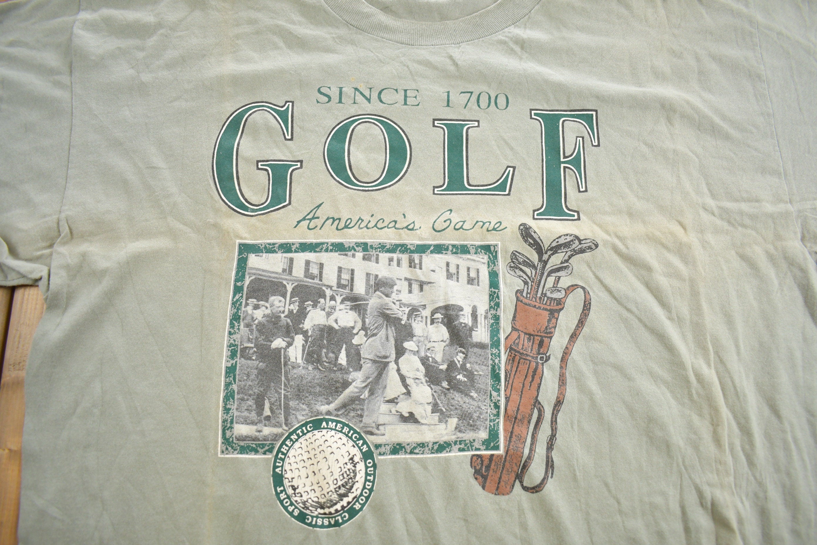 Vintage 1990s Golf Americas Game Graphic T Shirt Made In USA