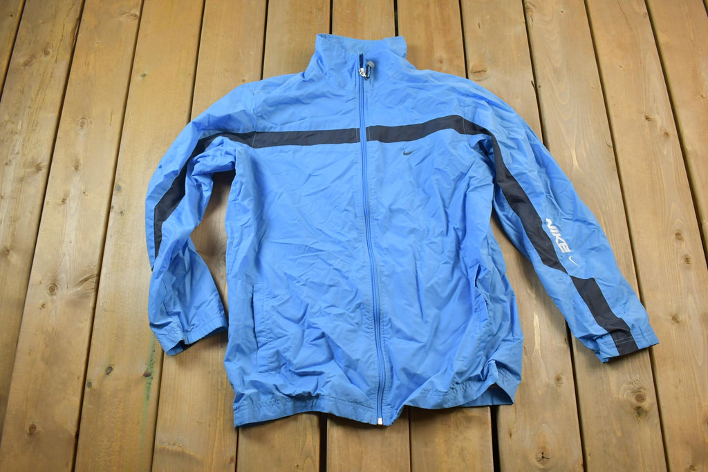 Vintage 1990s Nike Windbreaker Full Zip Cotton Lined Jacket