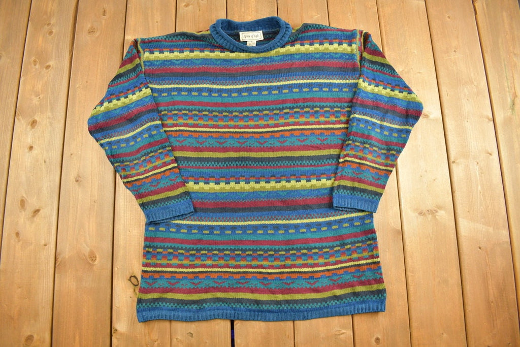 Vintage Spice Of Life Colourful Knitted Sweater