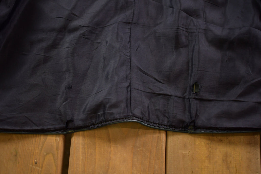 Vintage 1990s Genuine Leather Dark Green Jacket