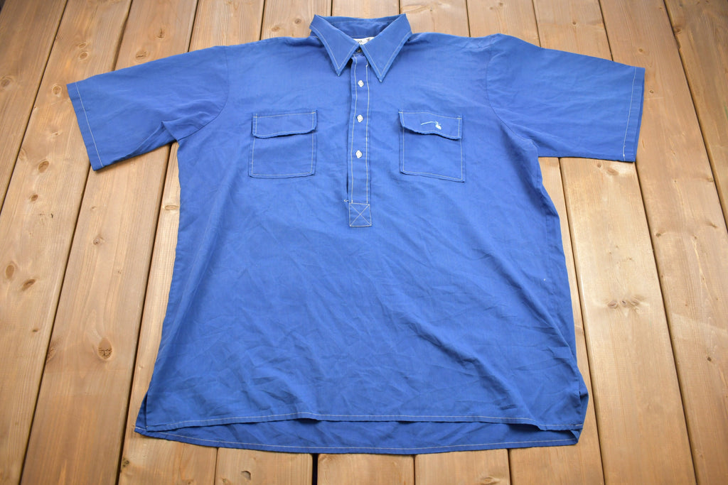 Vintage 1990s Half Button Pocket T Shirt