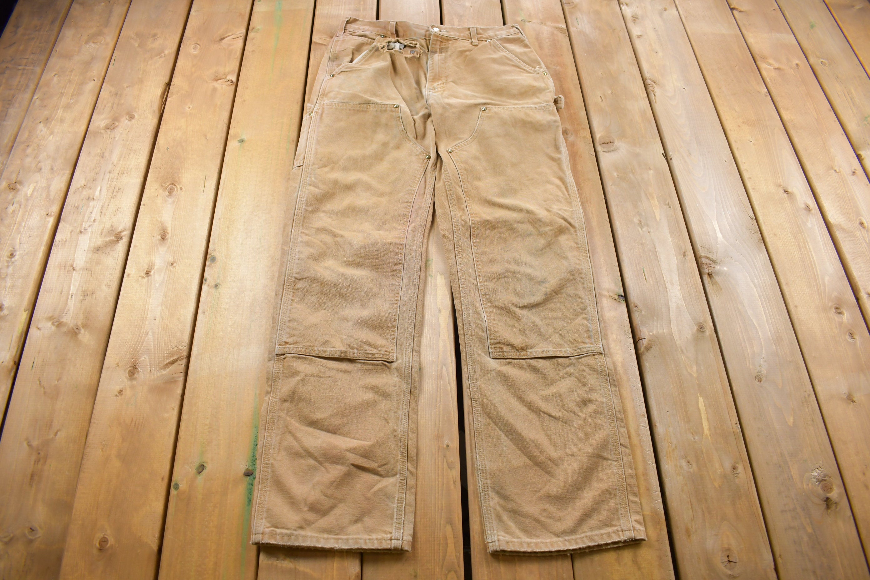 Vintage 1990s Carhartt Double Knee Work Pants Size 31 x 32