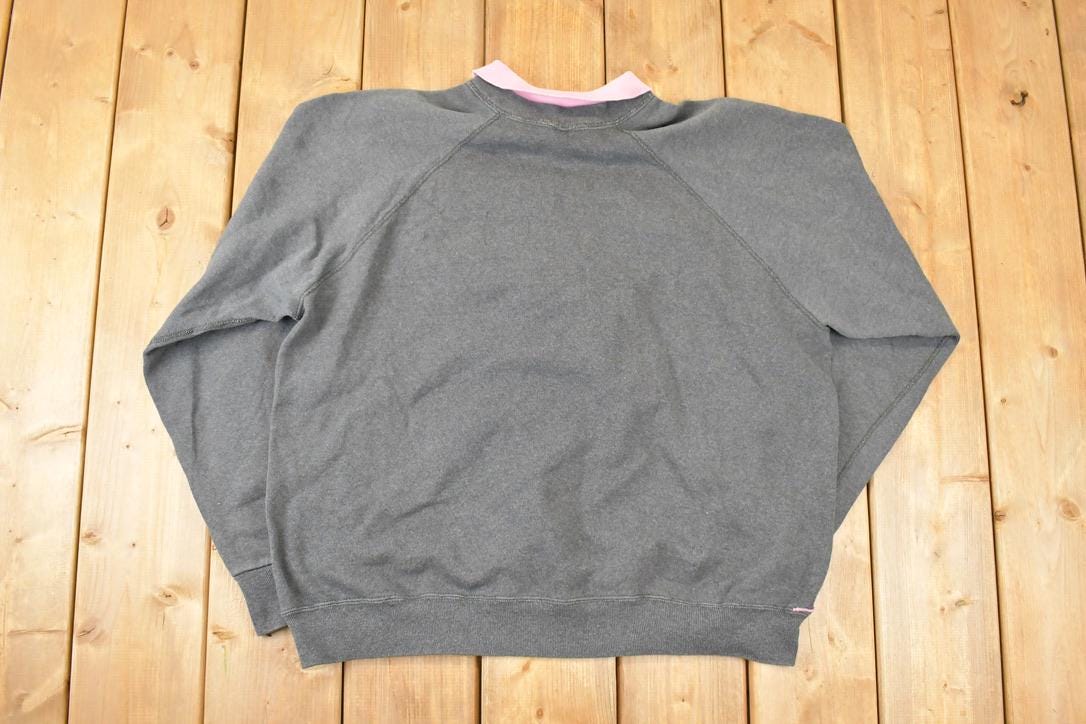 Vintage 1990s Sweats Appeal Embroidered Butterfly Collared Crewneck Sweatshirt Women's XXL