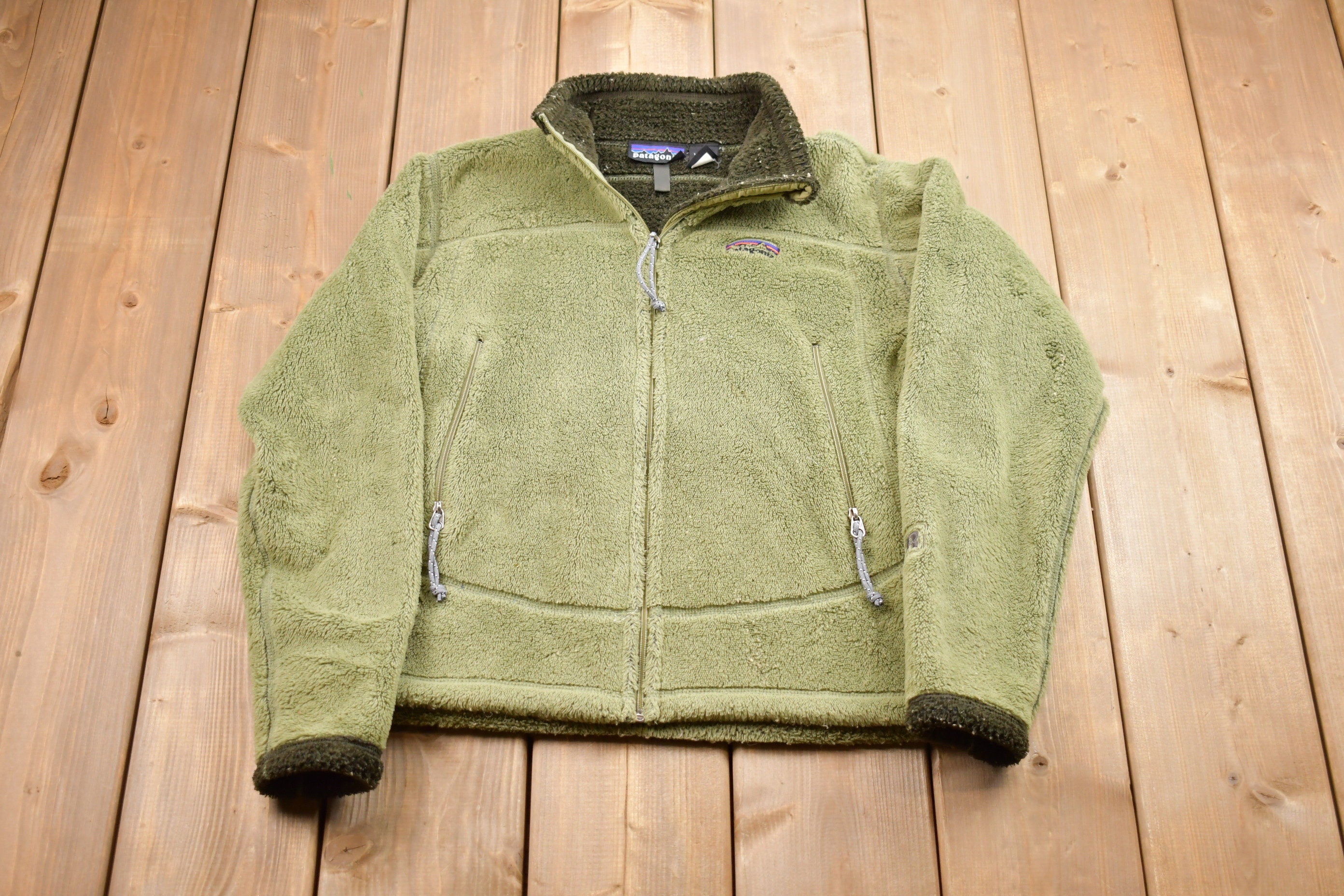 Vintage 1990s Patagonia Full Zip Deep Pile Sweater